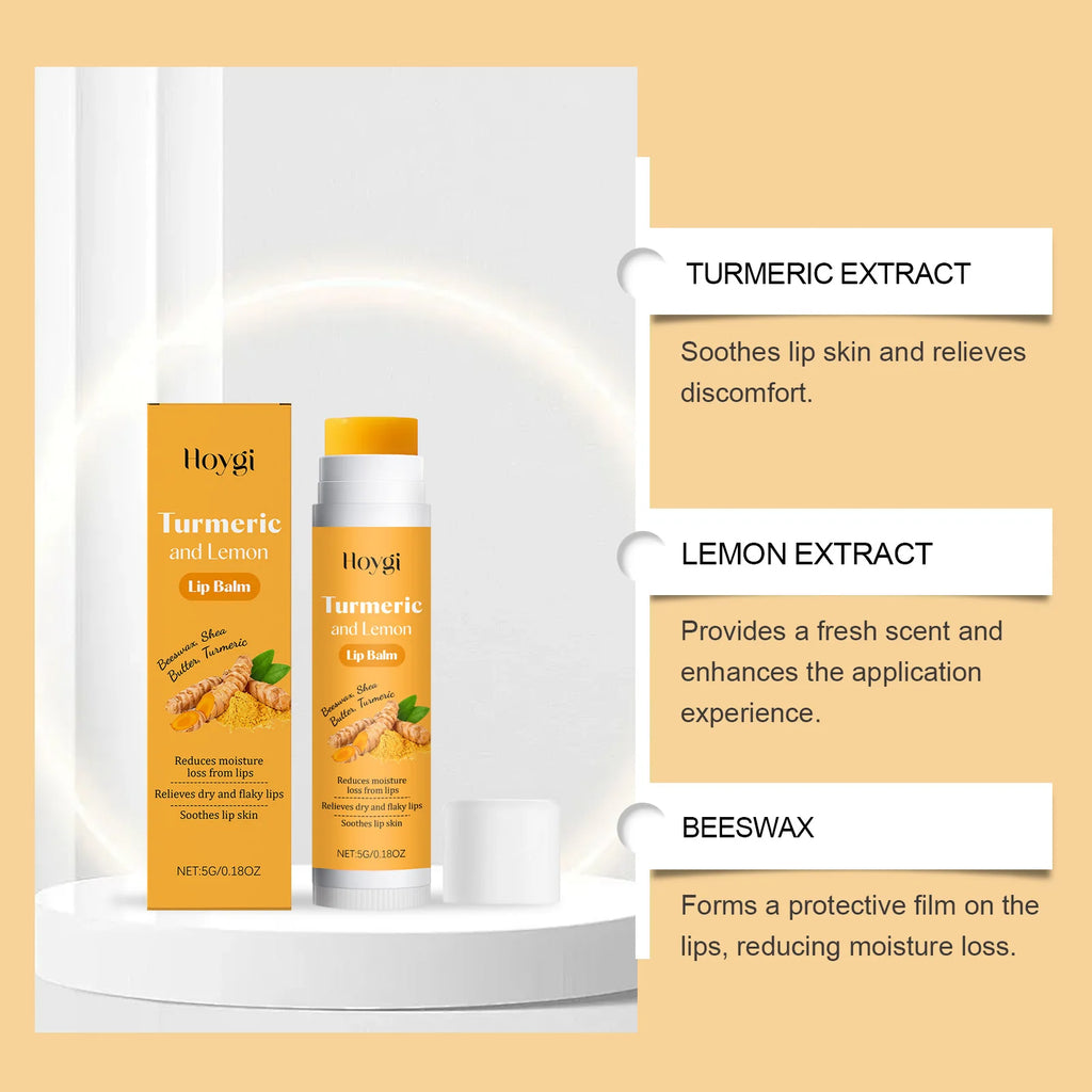 3-in-1 Lip Care Set Turmeric Nourishing Lip Balm Exfoliating Coconut Scrub & Hydrating Plumping Serum for Soft Smooth Lips Zpaxo