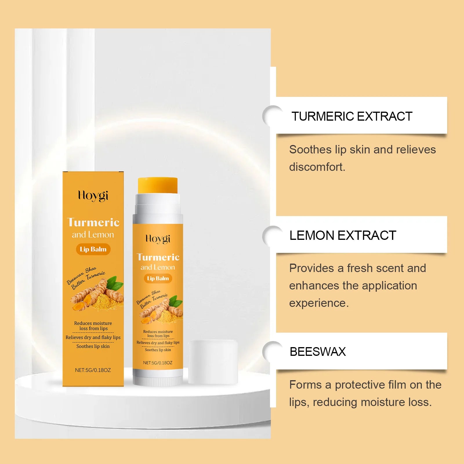 3-in-1 Lip Care Set Turmeric Nourishing Lip Balm Exfoliating Coconut Scrub & Hydrating Plumping Serum for Soft Smooth Lips Zpaxo