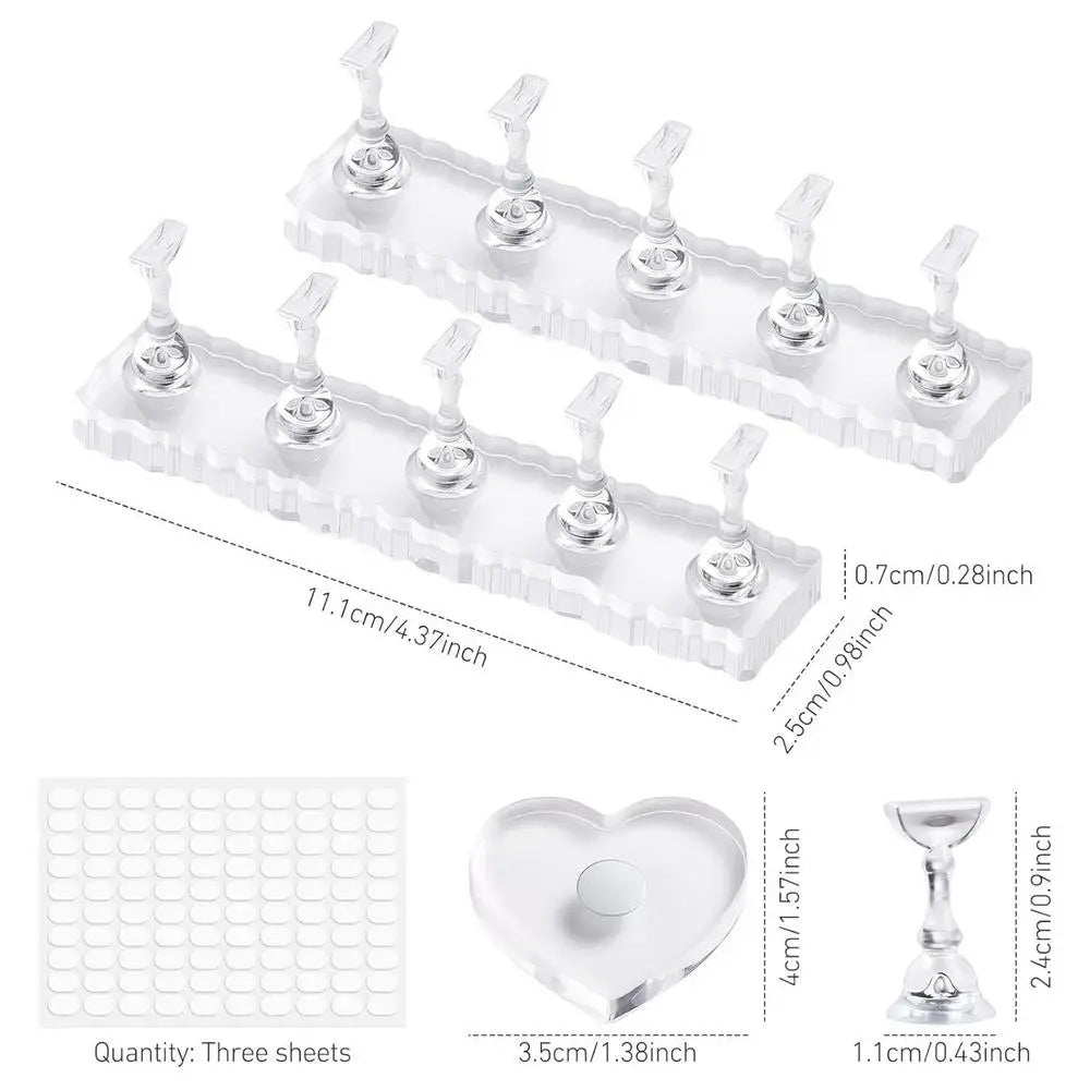 Magnetic Press-On Nail Stand Set – Display & Art Holder Nail Art Display Stand Zpaxo A CN