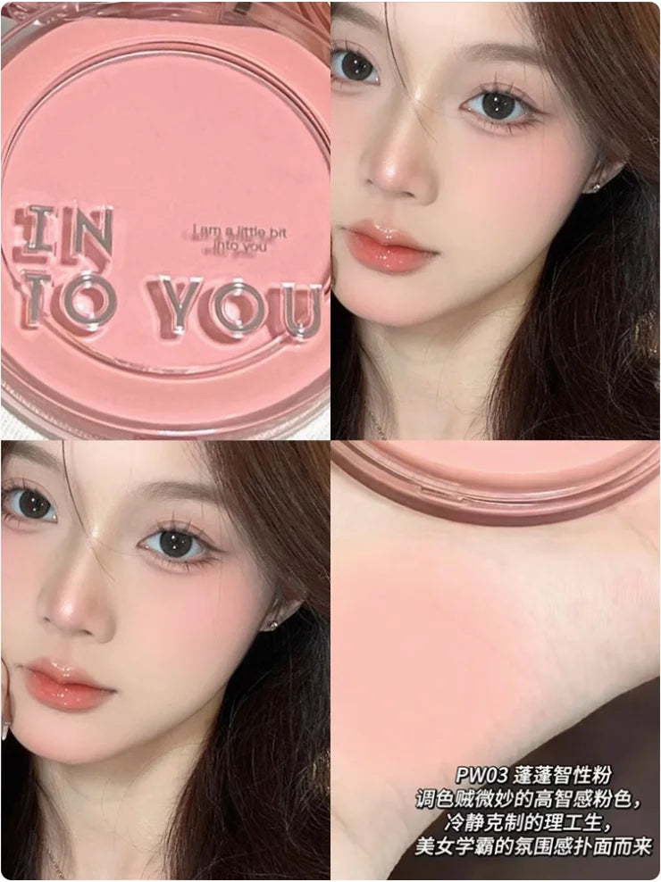 INTO YOU Fluffy Pillow Single BLUSHER Shades Long-lasting Zpaxo PW03