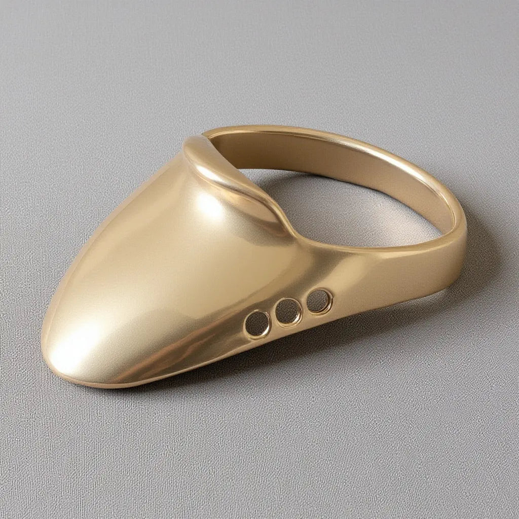 Solid Brass Archery Thumb Ring Professional Grade Traditional Bow