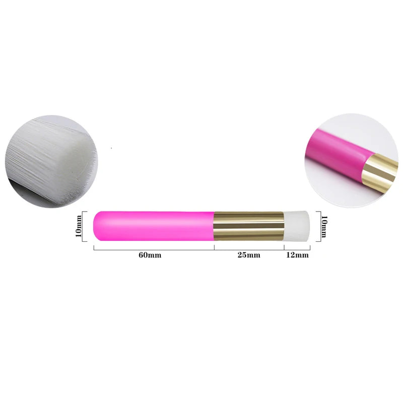 Professional Eyelash Extension Shampoo Cleaning Brush Pink Shining Eye Lash Lift Foam Cleaner Brushes Nose Face Clean Tools Zpaxo Rose Red Flat