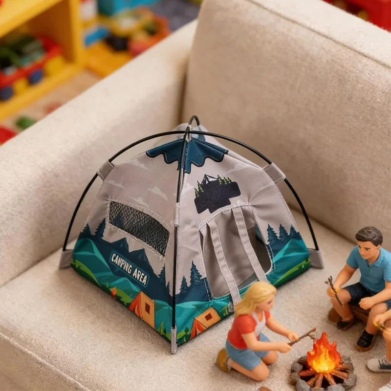 1 12 Miniature Camping Tent Simulated Dollhouse Outdoor Scene Prop