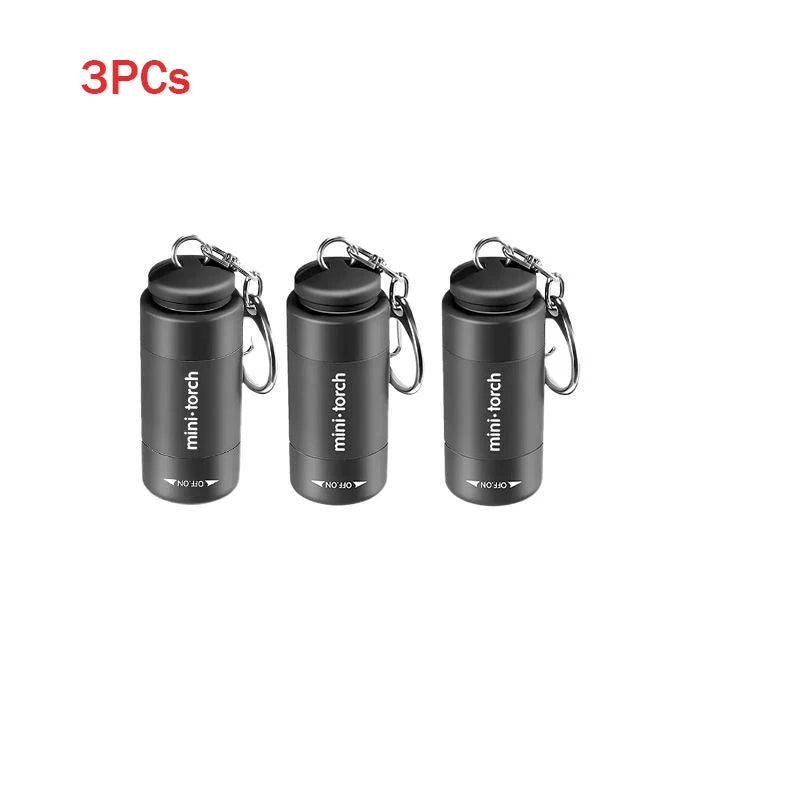KDULIT Mini USB Rechargeable Keychain LED Flashlight – Waterproof