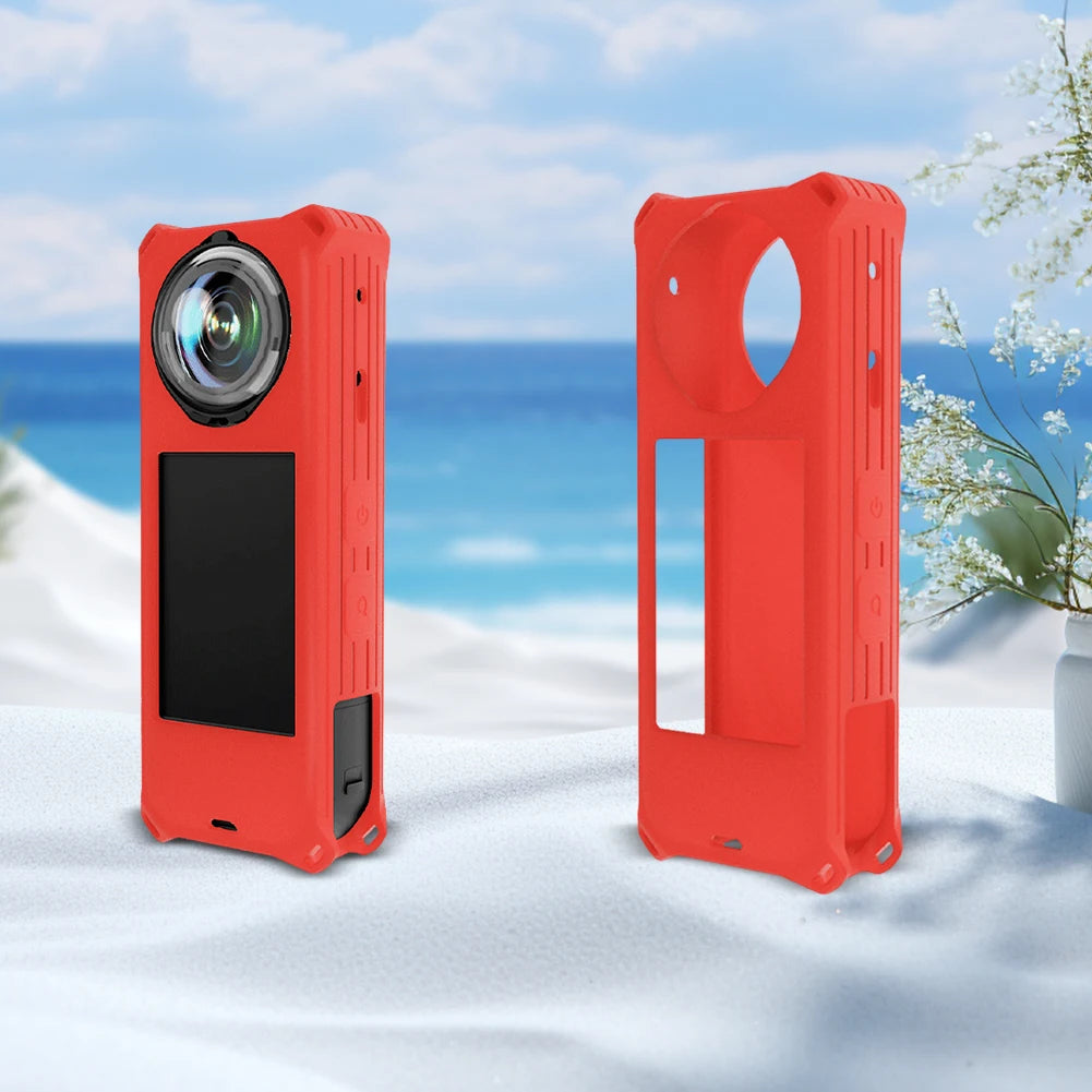 Silicone Protective Case Camera Lens Protector Anti-drop Camera Protector Cover Dustproof for Insta360 X5 Camera Accessories Zpaxo
