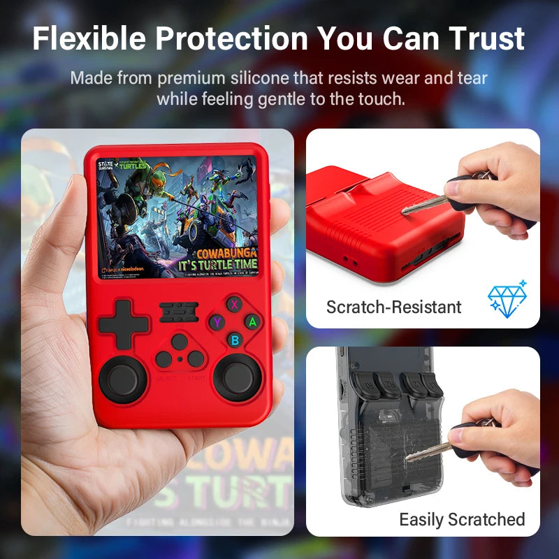 Protective case For R36S Silicone Case Soft 360° drop protection Case For R36s Handheld Game Console Accessories Zpaxo
