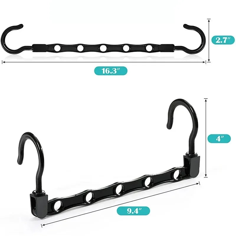 Sturdy Hanger Organizer Plastic Space Saving Smart Magic Clothes Dorm
