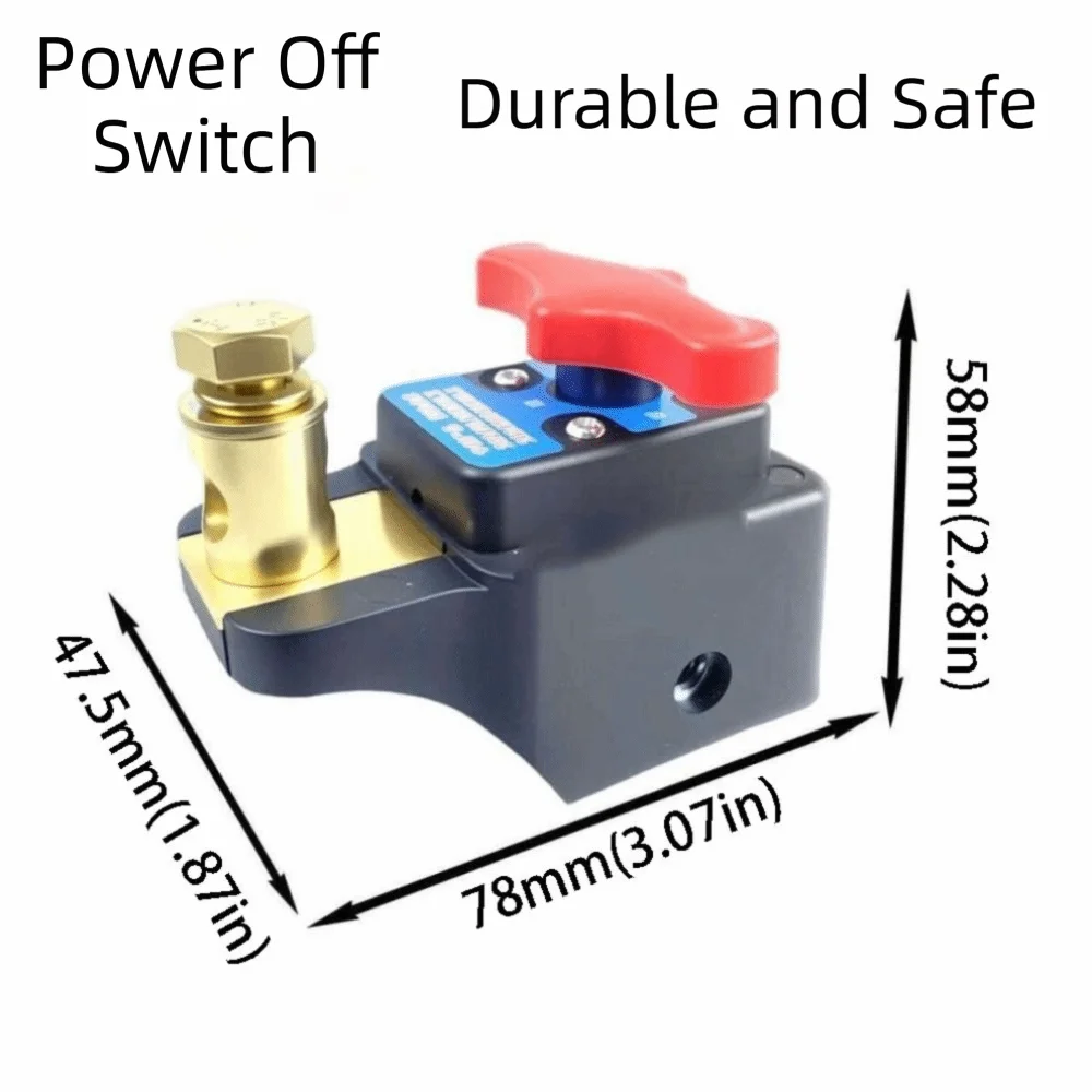 Black Red Battery Shutdown Switch High Power Kit Battery Disconnect Switch High Power Switch For Construction Machinery Zpaxo