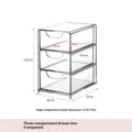 M3-Tier Clear Acrylic Drawers Storage Box Desktop Small Item Perfect