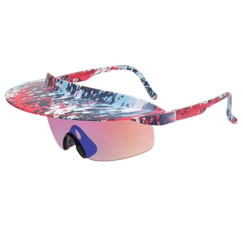 Fashion Dazzle Colour Cycling Glasses Men Women Hats Sunshade Personalized Windproof Travel Hiking Outdoors Bicycle MTB Zpaxo N2 MULTI