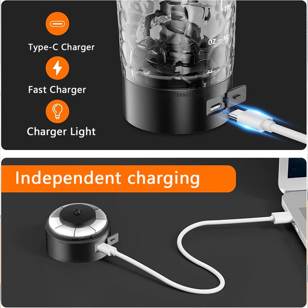 Electric Protein Shaker Bottle Automatic Mixing Cup USB Rechargeable