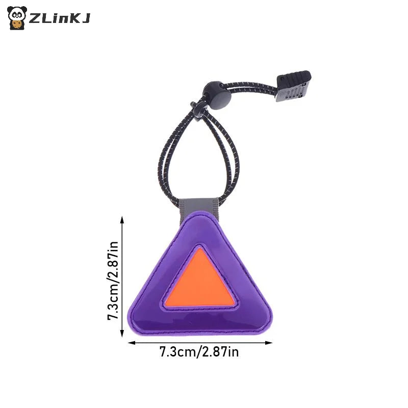 ▶Bike Triangle Reflective Signs Safety Warning Pendant Night Riding Reflective Patch Portable Multi Functional Reflective Label Zpaxo