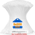 Cable Tie Nylon Tie Self-locking Black Fastening Strap Cable-Tie-Set Cable Zip Tie Fastening Ring Zip Wraps Strap Tie Zpaxo White-2.5x200mm 400pcs