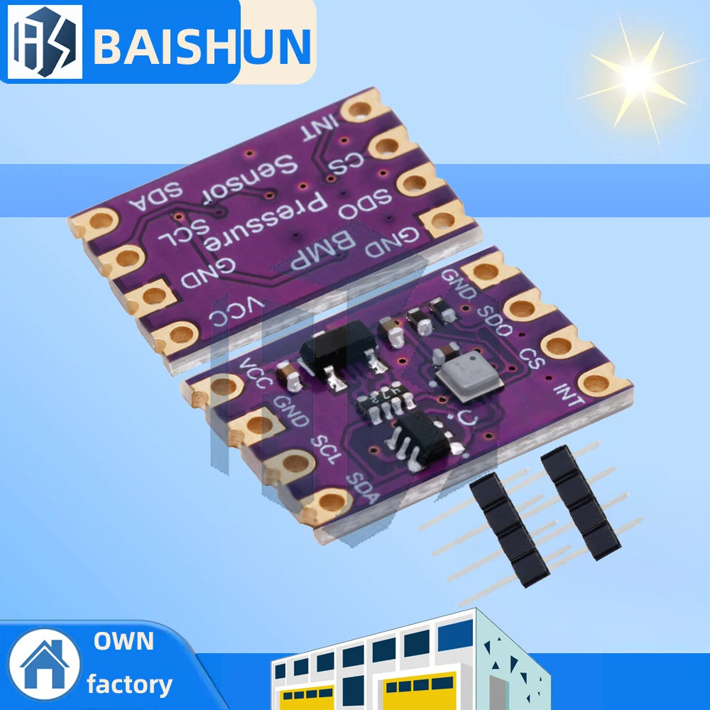 BMP580 High Precision Atmospheric Pressure and Temperature Sensor Module 2.0V-5.5V IIC SPI Compatible with BME280 BMP388 Zpaxo
