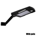Solar Lights Outdoor 48 LEDs Powered Motion Sensor Lamp Security 3 Zpaxo black with pole