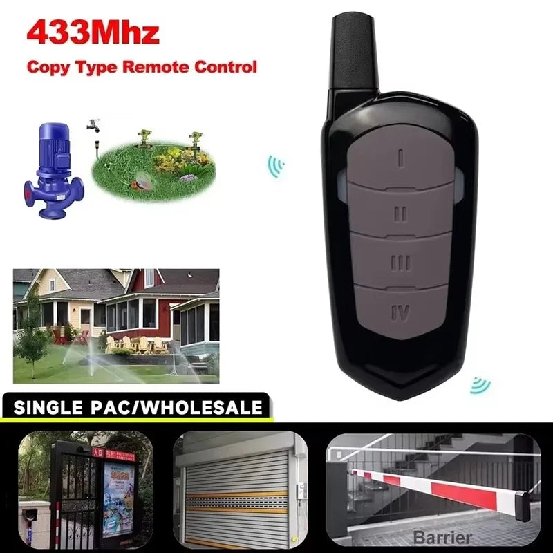 Garage Remote Control Duplicator 433mhz Gate Door Commands Opener 433mhz For Electric Rolling Code Clone Access Portal Fixed Cod Zpaxo