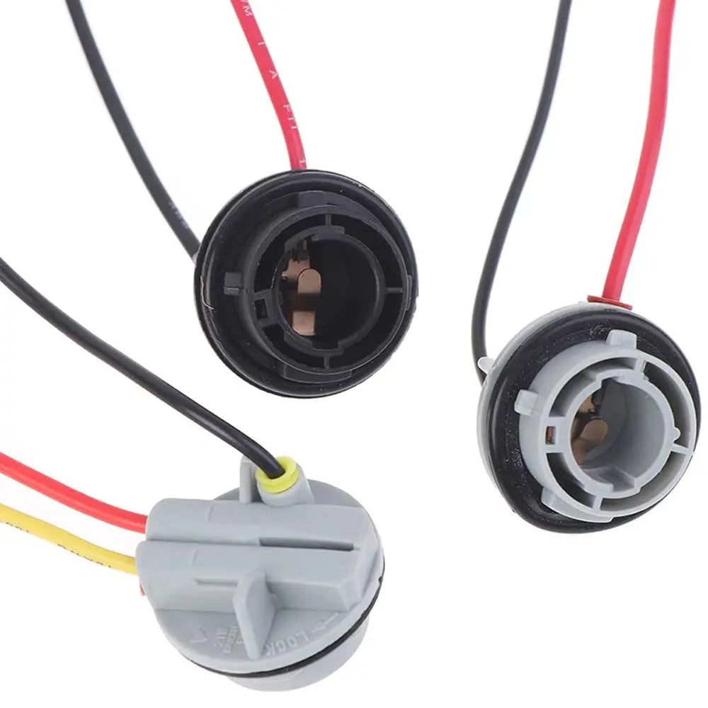1157 BAY15D Headlight Round Socket Lamp Connector Turn Signal Light Light Base Light Bulb Socket Light Bulb Holder Lamp Holder Zpaxo