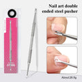 Nail Circle Beveled Head Cuticle Pusher Stainless Steel Art Sanding