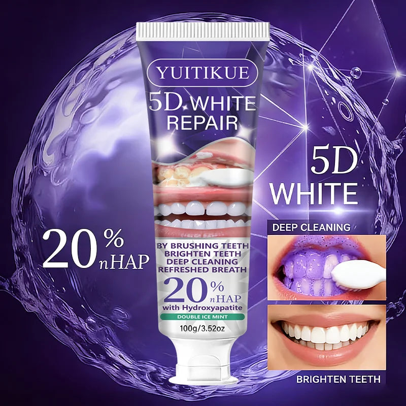 5D White Repair Toothpaste – 20% Hydroxyapatite Whitening 100g Whitening Toothpaste Zpaxo