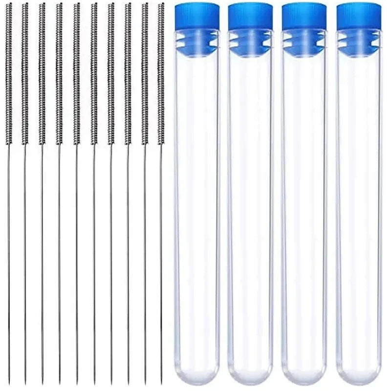 10Pcs Stainless Steel Nozzle Cleaning Needle 0.2mm 0.3mm 0.4mm 0.5mm 0.6mm 0.8mm 1.0mm Drill Bits 3D Printer Nozzle Cleaning Kit Zpaxo