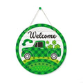 Easy Install Shamrock Porch Hanging Welcome Door Sign Holiday