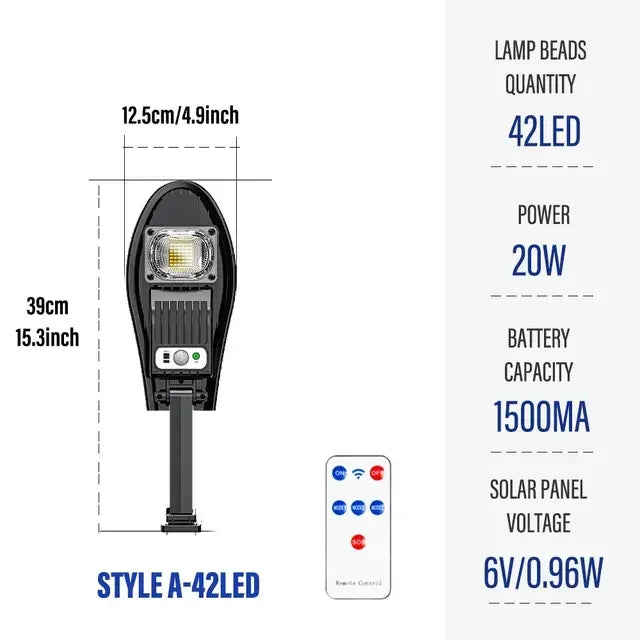 Solar LED Floodlight – Motion Sensor, Remote & IP65 Waterproof