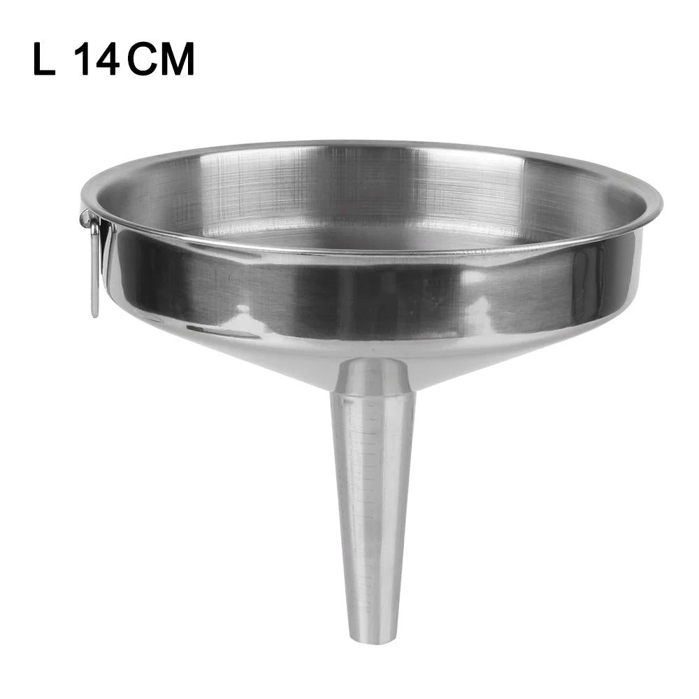 Wide Mouth Funnels For Canning Kitchen Tools Bar Wine Beer Oil Flask Funnel Stainless Steel Kitchen Accessories Metal Funnel Zpaxo 3