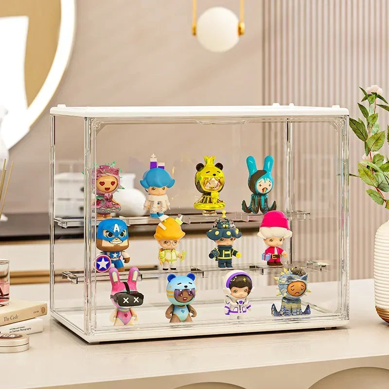 Acrylic Showcase Clear Display Stand Collectible Figures Blind Box Zpaxo