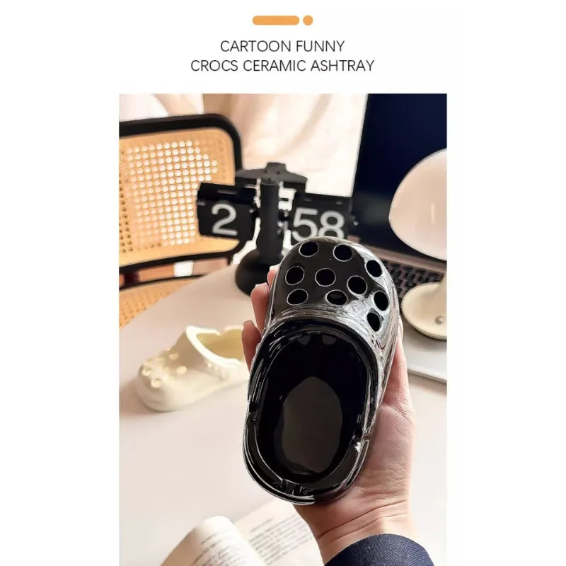 Hole Shoes Ashtray Funny Cute Anti Fly Ash Home Living Room Funny Ashtray Ceramic Office Creative Ornaments Home Decorations Zpaxo