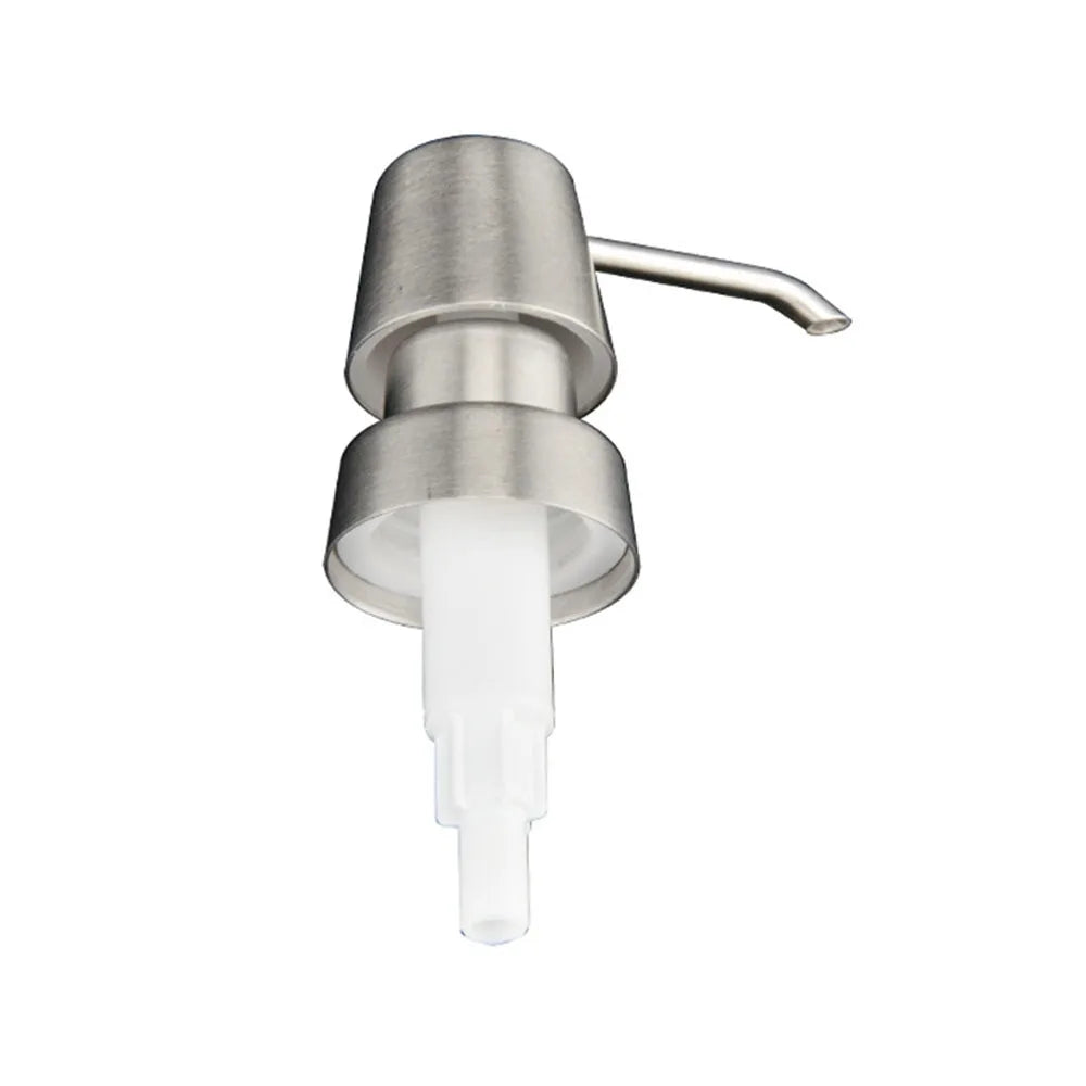 Fashion Stainless Steel Soap Pump Head Reusable Replaceable Shampoo Zpaxo B