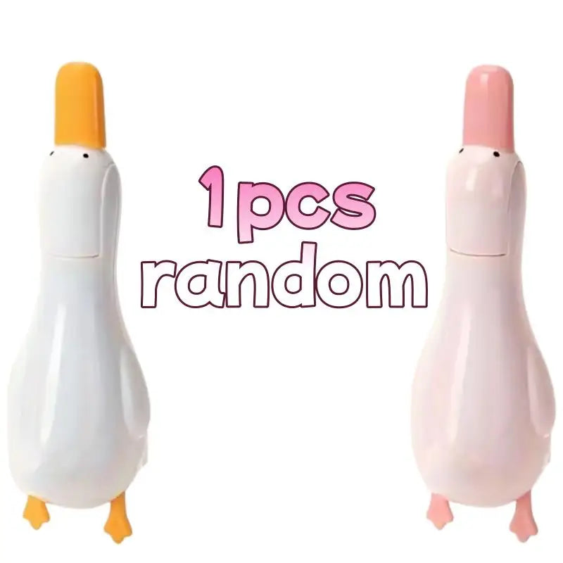 1/2pcs Cartoon Duck Drain Cleaner – Reusable Hair & Debris Catcher for Kitchen Bathroom Sink, with Clip Pad Zpaxo 1pcs random