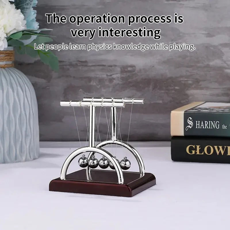Newton's Cradle Pendulum Balls – Desk Decor & Physics Toy Physics Desk Toy Zpaxo
