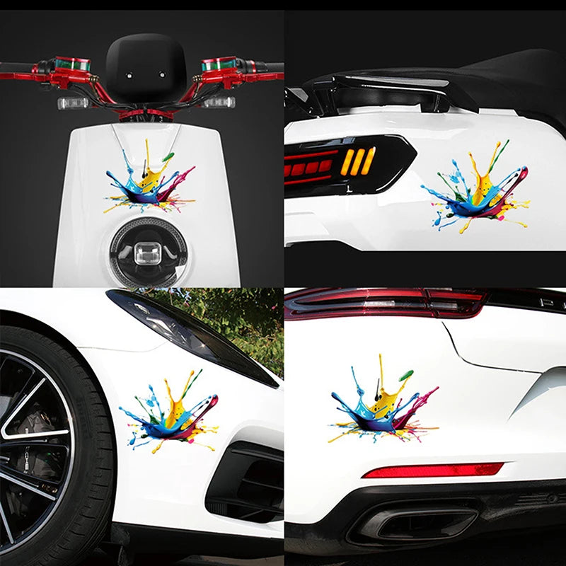 Dopamine Fluid Paint Vinyl Car Decal Sticker – Reflective Window