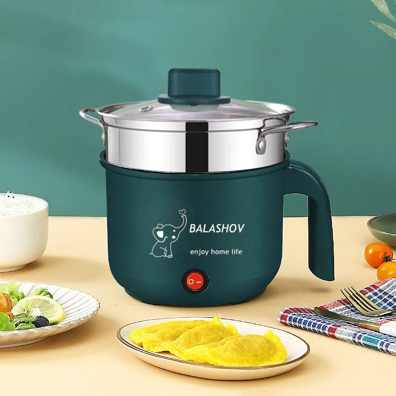 Mini Electric Cooker Non-Stick 1-2 Person Single/Dual Hot Pot Steamer Multifunctional Home Kitchen Appliance Zpaxo