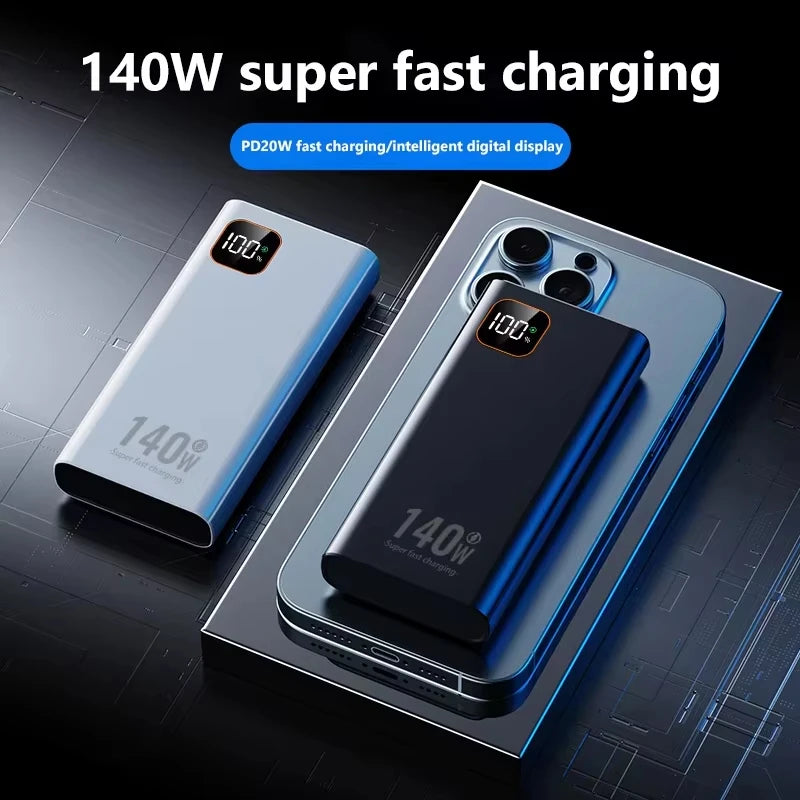 Lenovo 200000mAh 140W Super Fast Charging Power Bank Ultra Capacity Portable Charger New Arrival for iPhone Samsung Zpaxo