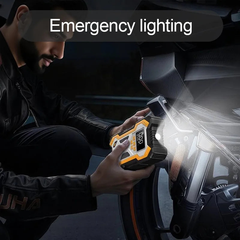 Car Jump Starter Air Compressor LCD Screen 30000mAh Portable Booster Zpaxo