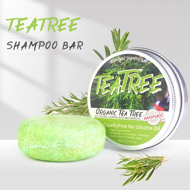 Tea tree essential oil plant shampoo is refreshing, oil controlling, dandruff reducing, and strong for hair. Handmade shampoo wi Zpaxo Default Title