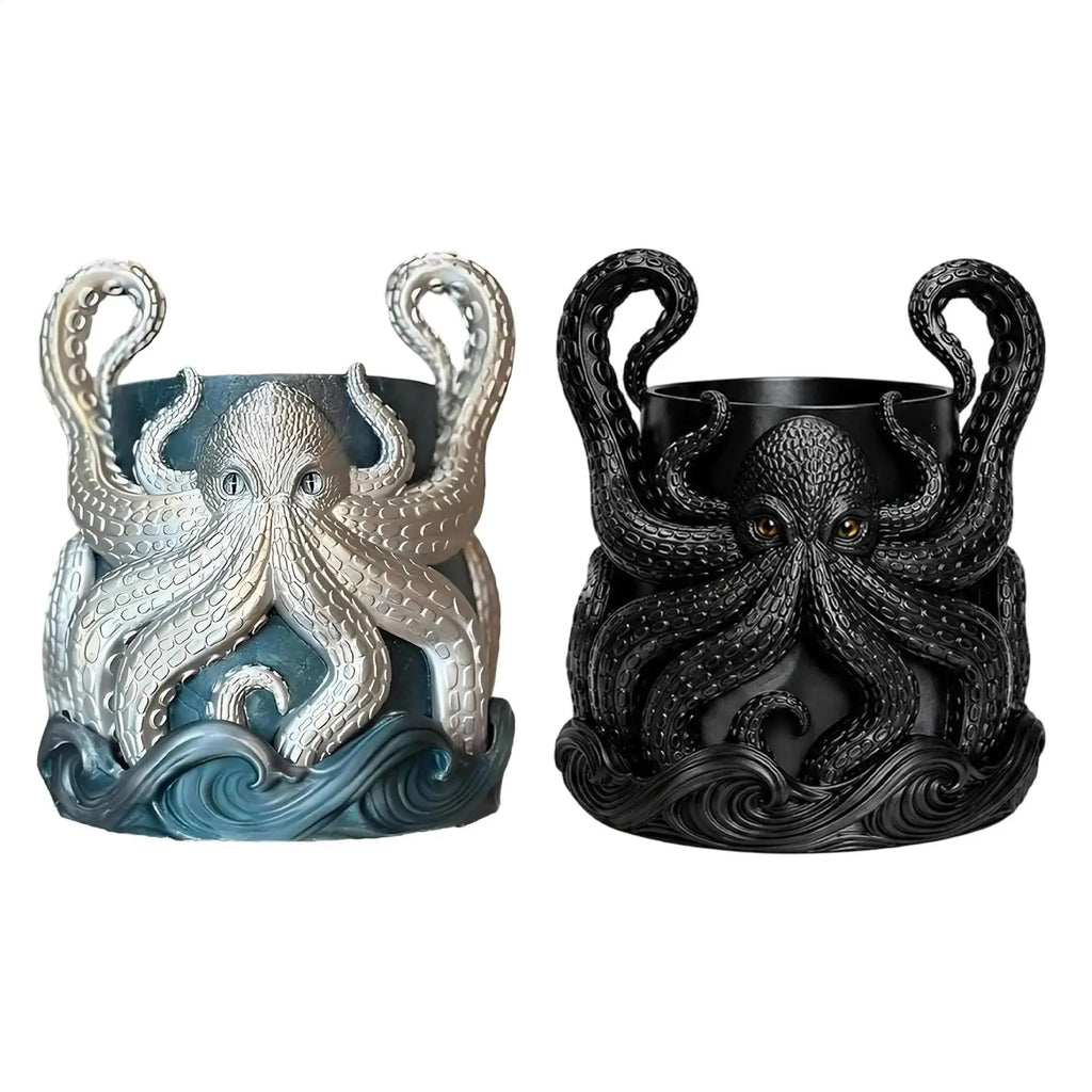 Octopus Planter Nautical Home Decor Drainage Animal Planters Office