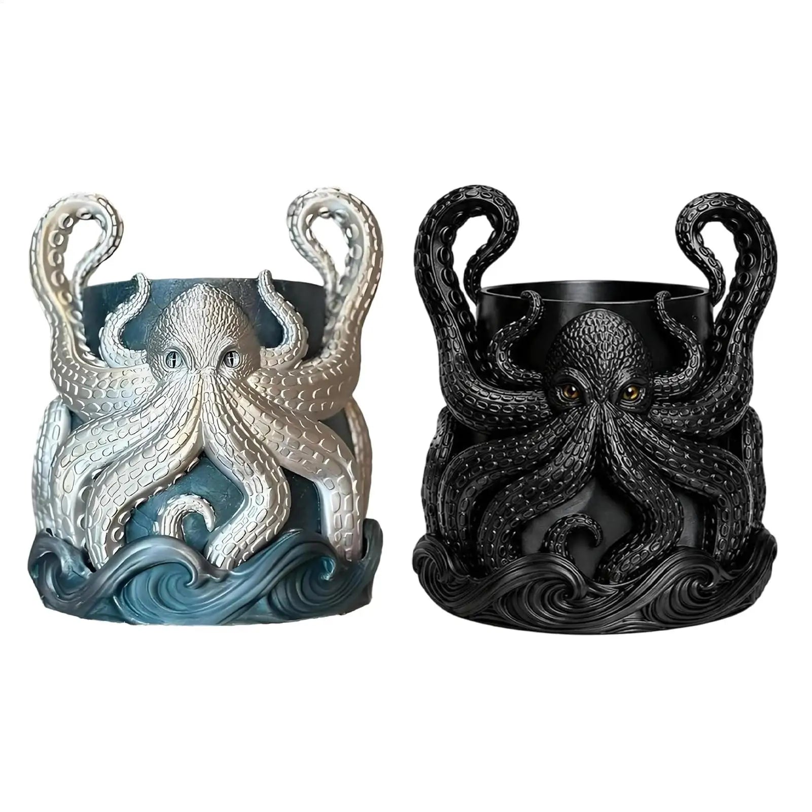 Octopus Planter Nautical Home Decor Drainage Animal Planters Office