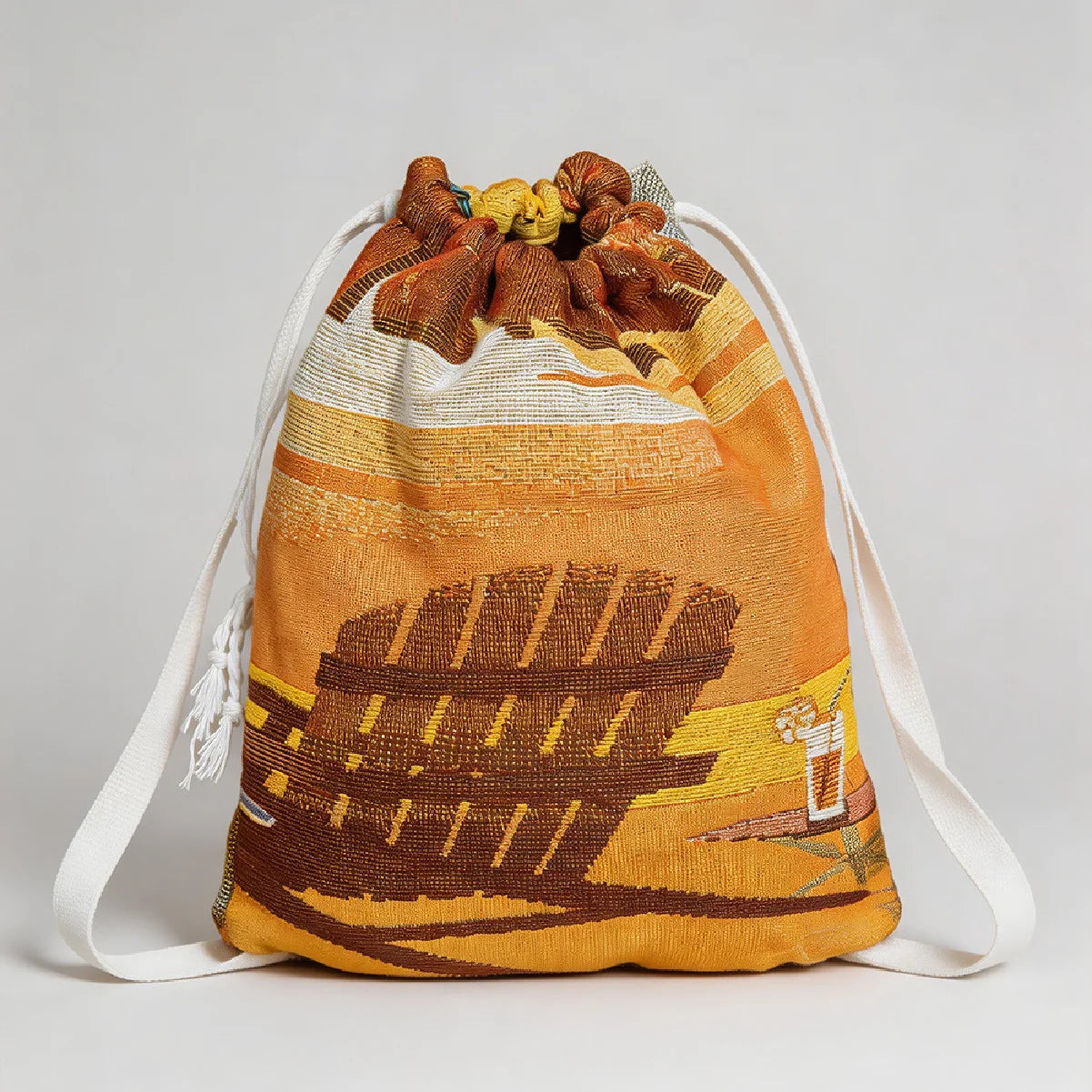 2 In 1 Multifunctional Beach Towel Backpack Foldable Portable Drawstring Storage Bag Dual‑Purpose Outdoor Swimming Travel Sports Zpaxo Orange