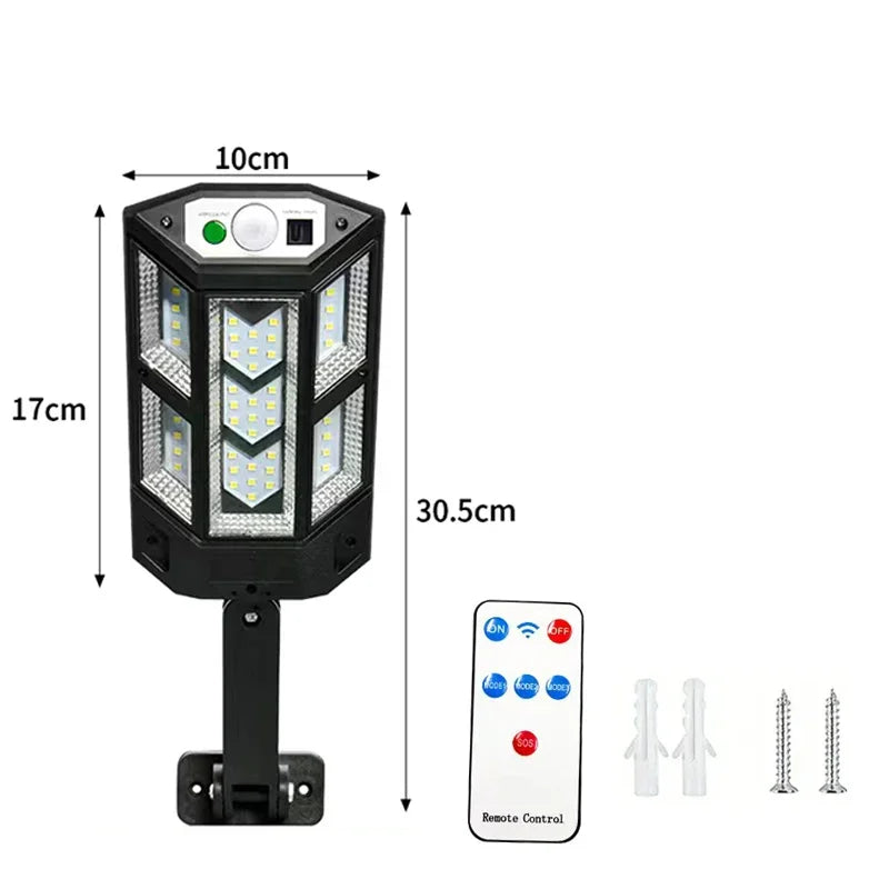 Solar Motion Sensor LED Wall Light – 3 Modes, IP65 Waterproof