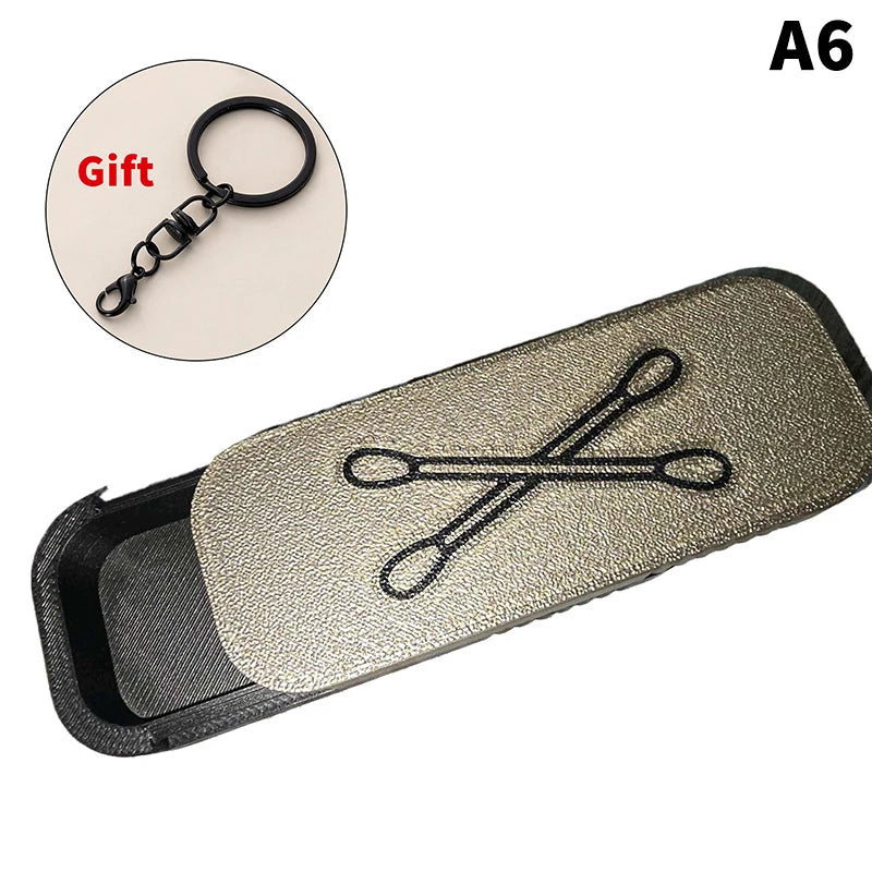 CMNew Mini Sliding Cotton Swab Storage Box Keychain Portable Case Zpaxo A6