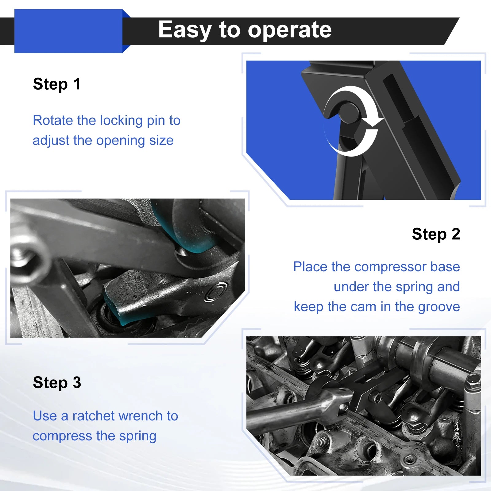 Valve Spring Removal Tool Car Engine Compressor Tool Compatible with 1991-2004 Modular 4.6L V8 4.6 4V 5.4 V8 6.8 V10 Engine 2 Zpaxo