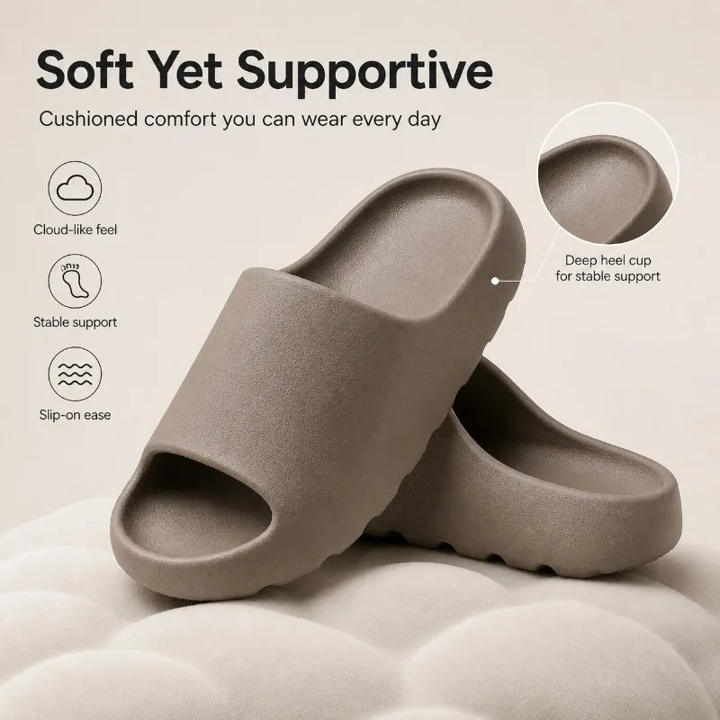 EVA House Slippers Soft Thick Soled Fashion Slides Beach Sandals Men