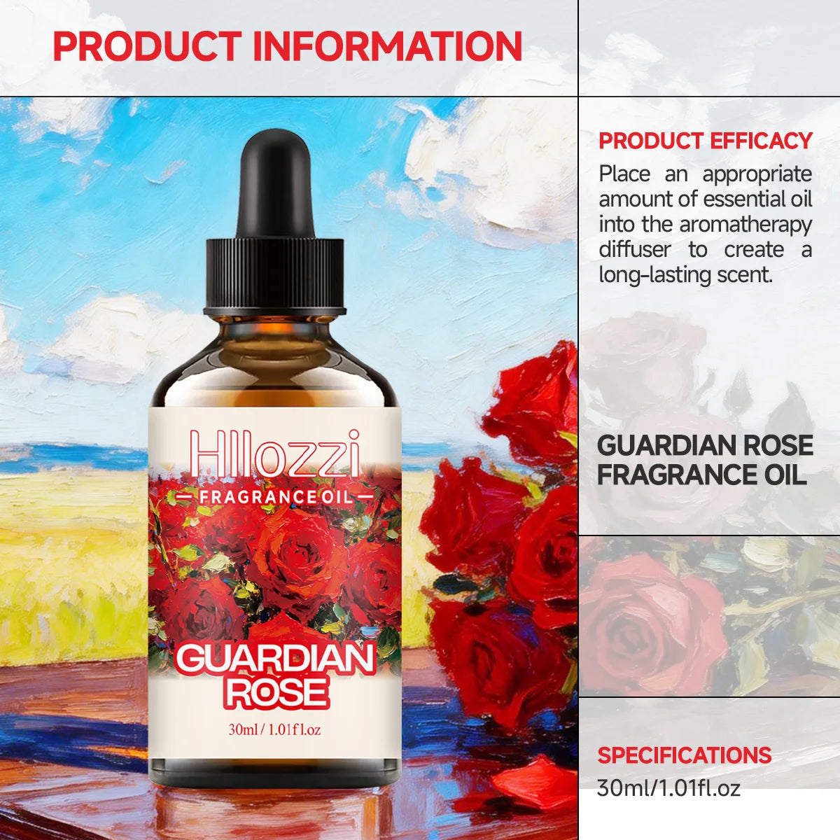 GUARDIAN ROSE FRAGRANCE OIL Suitable Facial Body Hair Care Gentle Zpaxo