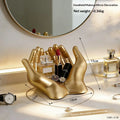 Palm Storage Box – Lipstick, Perfume & Key Organizer for Dresser Tabletop Storage Organizer Zpaxo golden