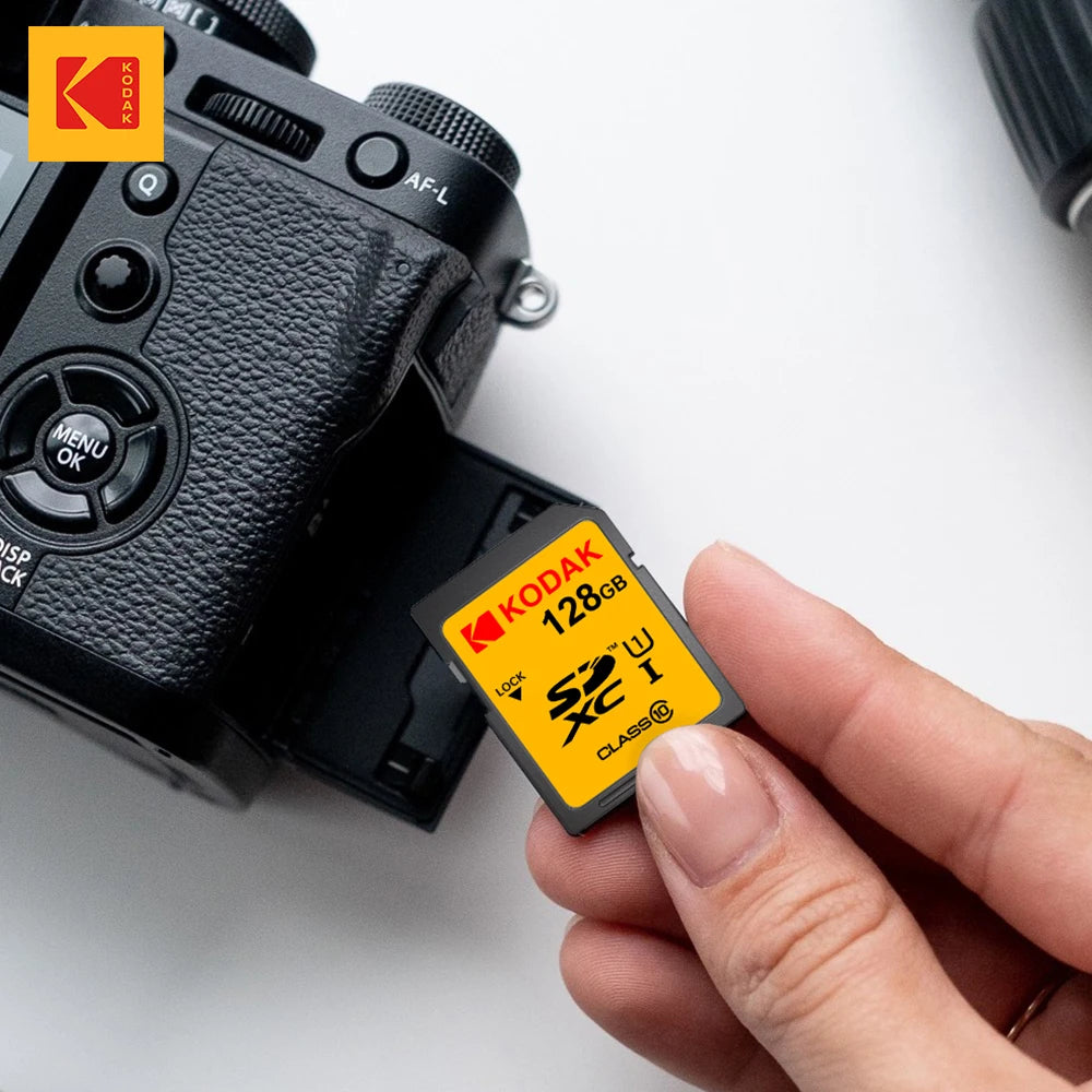 KODAK U1 Class 10 SD Card 128GB 64GB 32GB High Speed Flash Memory Card for DSLR Camera Camcorder Laptop Zpaxo