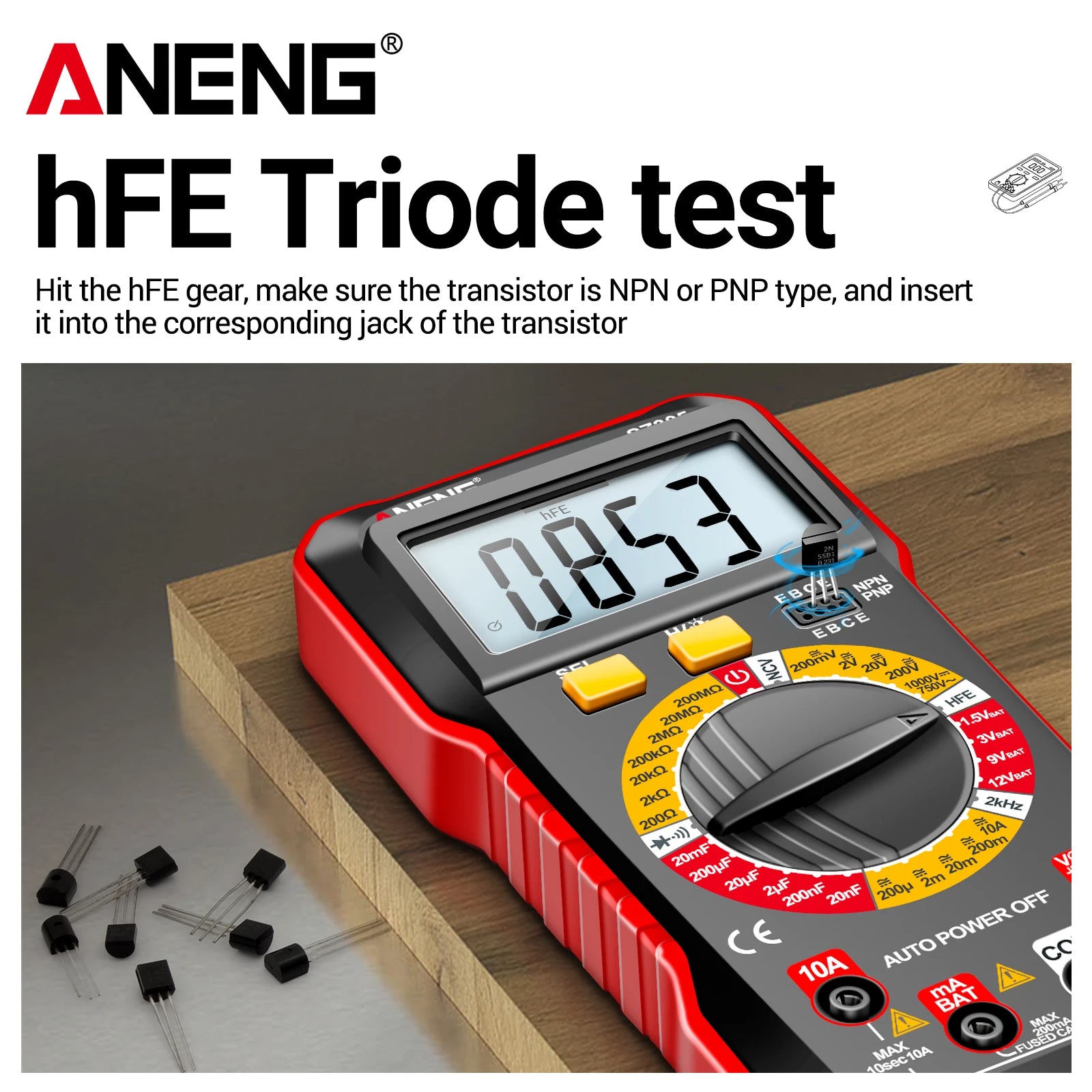Digital Multimeters ANENG SZ305 200M Resistor 20mF Capacitor