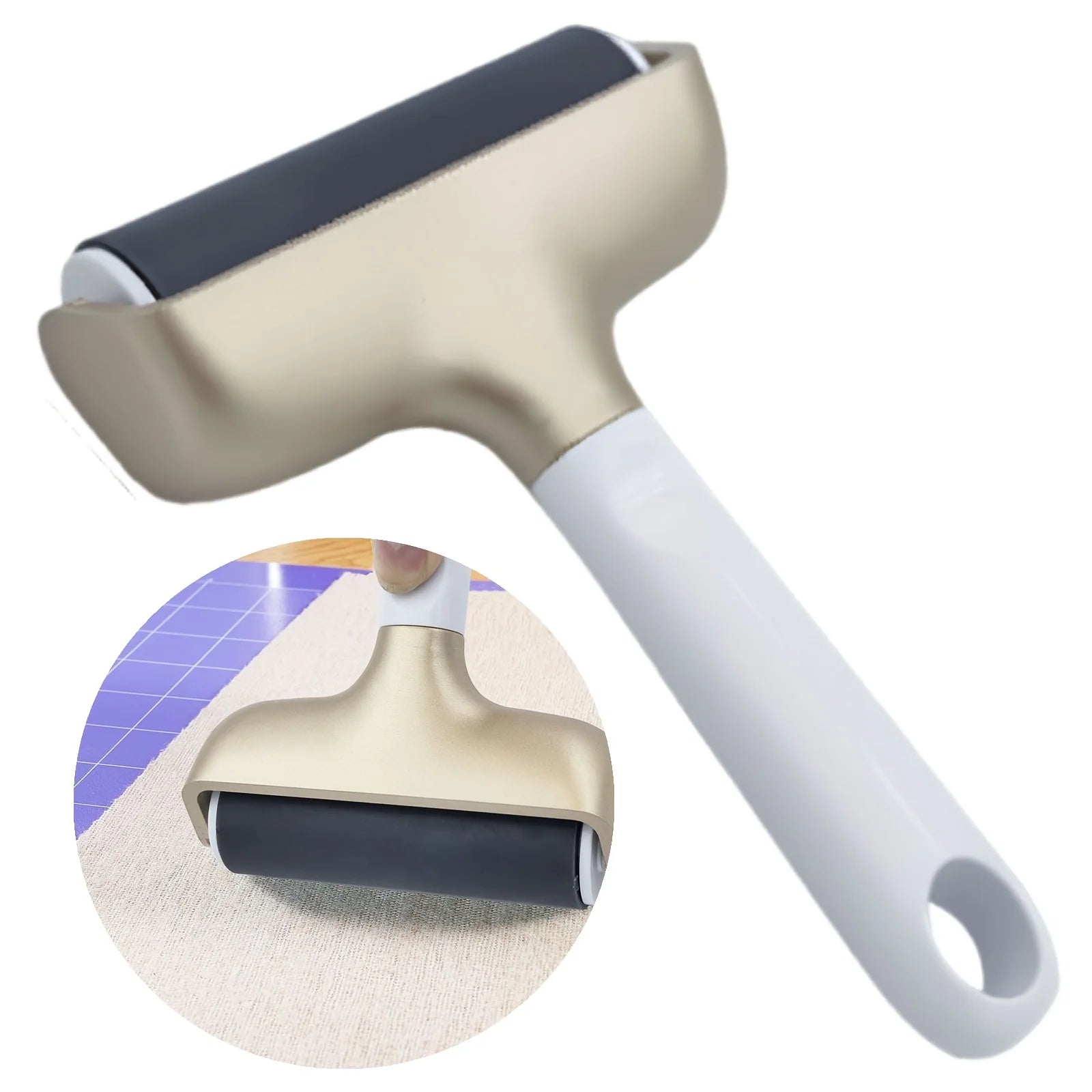 1 PC Gold Vinyl Rubber Roller, Reusable Applicator Reel, Compatible with Maker/Explore/Joy Xtra/Silhouette Zpaxo Golden