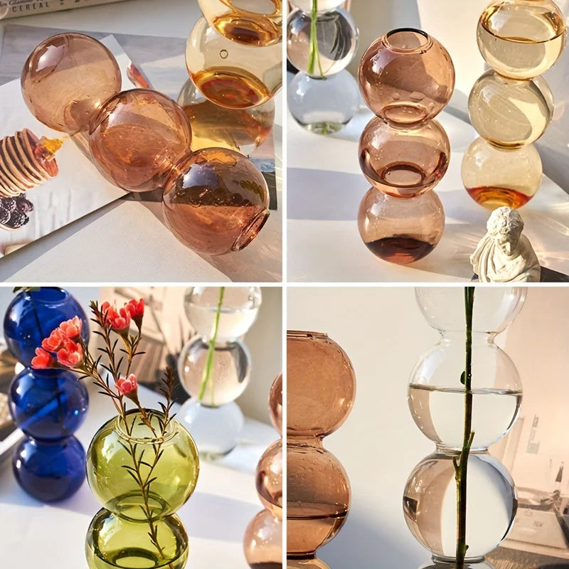 Nordic Glass Bubble Vase – Hydroponic Bud Vase Home Decor